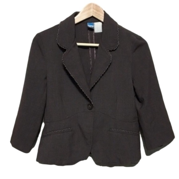 Vintage Star City 3/4 sleeve cropped peplum jacket blazer - Picture 1 of 5